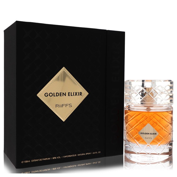 Riiffs Golden Elixir by Riiffs Extrait De Parfum Spray (Unisex) 3.4 oz for Men