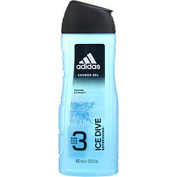 Adidas Ice Dive By Adidas 3 Body, Hair & Face Shower Gel 13.5 Oz