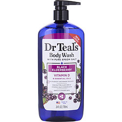 Body Wash With Pure Epsom Salt - Black Elderberry With Vitamin D & Essential Oils --710ml/24oz