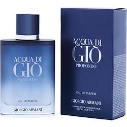 Acqua Di Gio Profondo By Giorgio Armani Eau De Parfum Spray Refillable 3.4 Oz