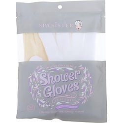 Spa Accessories Spa Sister Twin Exfoliating Gloves Treatment (white & Beige) By Spa Accessories