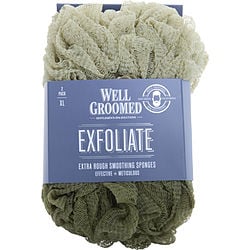 Spa Accessories Exfoliate Extra Rough Smoothing Sponges 2 Pack - Light Olive/army Green By Spa Accessories