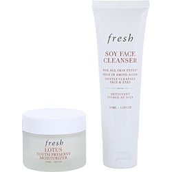 Daily Radiance Duo: Soy Face Cleanser 50ml + Lotus Youth Preserve Moisturizer 30ml --2pcs