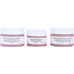 Day To Night Glowing Skin Trio: Dewy Glow Day Cream 1oz + Under Eye Super Jelly 0.5oz + Sleep Tight Night Cream 1oz --3pcs