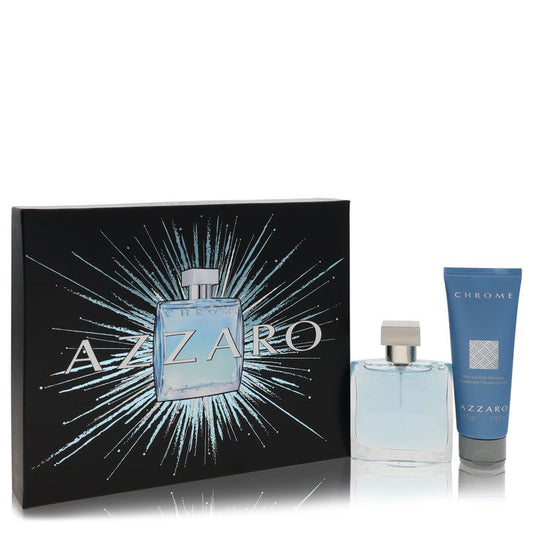 Chrome by Azzaro Gift Set -- 1.7 oz Eau De Toilette Spray + 2.5 oz All Over Shampoo for Men