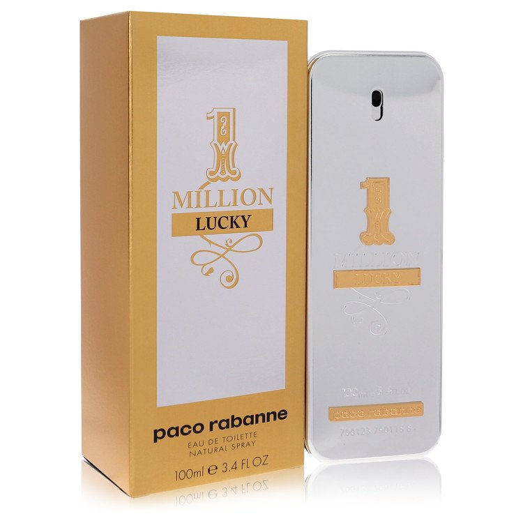 1 Million Lucky by Paco Rabanne Eau De Toilette Spray 3.4 oz for Men
