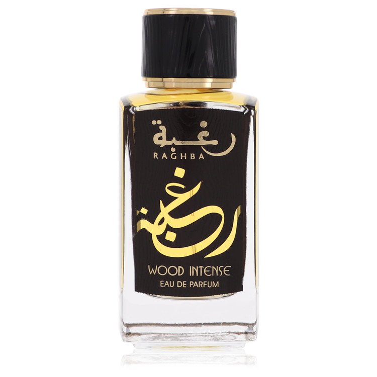 Raghba Wood Intense by Lattafa Eau De Parfum Spray (Unisex Unboxed) 3.4 oz for Women